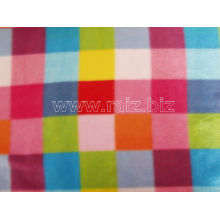 Tissu coloré en polaire plaid